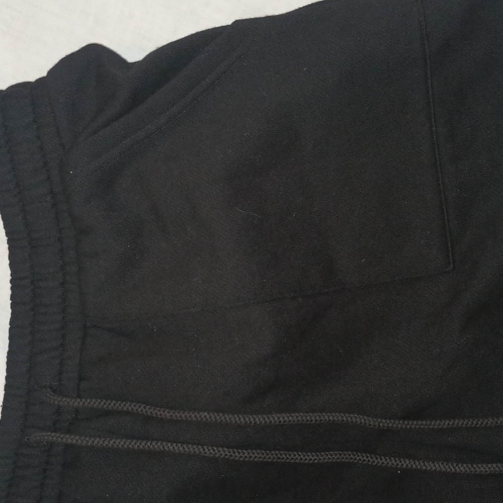Victoria's Secret Pink - L Shorts Black Sweats Classic Fleece Logo High Rise New - Picture 4 of 6